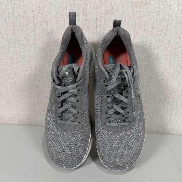 Skechers Men's Charcoal and Silver Sneakers - Picture 7 of 12